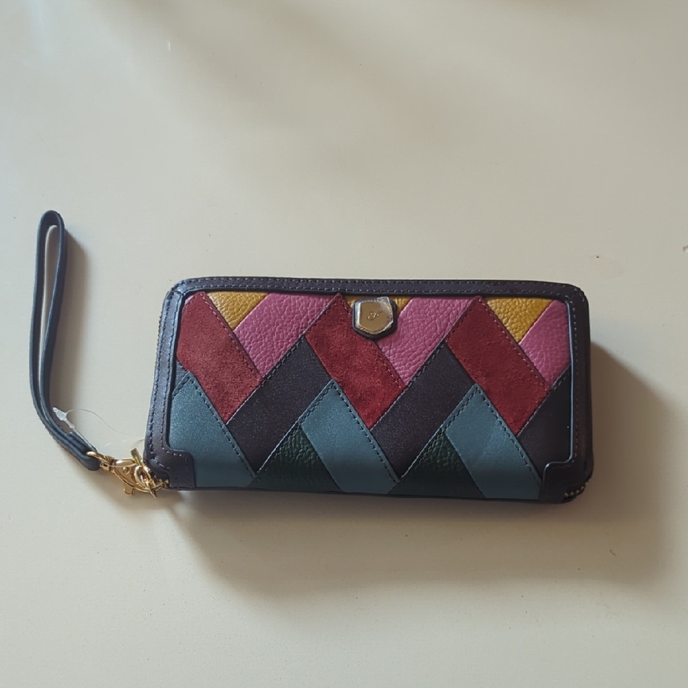 NWT Fossil Patchwork Wristlet Wallet
